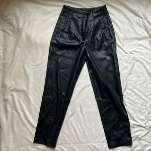 Zara - Vegan Leather Pants, Size Small